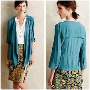 Elevenses Turquoise Open Drape Jacket